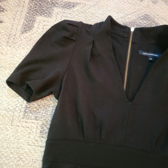 French Connection Puff Sleeve V-Neck 8 Dress - Picture 5 of 13